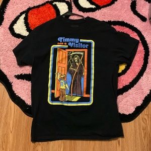 Timmy has a Visitor Grim Reaper vintage style T-shirt